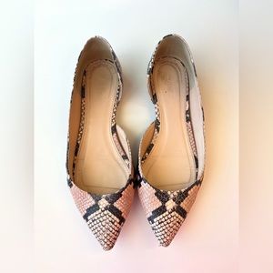 J.Crew Snake Skin Pointed Flats